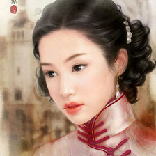 Оригинал схемы вышивки «Красавица из Китая» (№631737)
