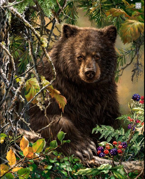 медведь - картина - оригинал
