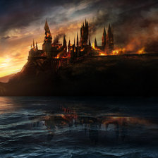 Hogwarts burning