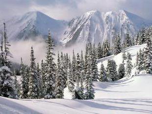 горы зимой - пейзаж - оригинал