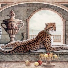 Оригинал схемы вышивки «леопард» (№634073)