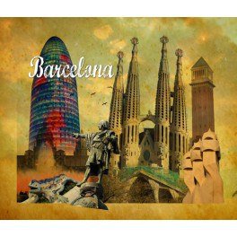 Барселона (открытка) - испания - оригинал