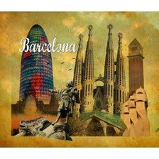 Барселона (открытка)