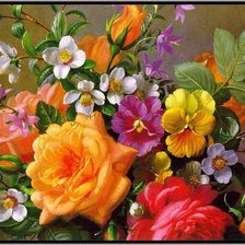 Оригинал схемы вышивки «kwiaty i roze» (№635953)