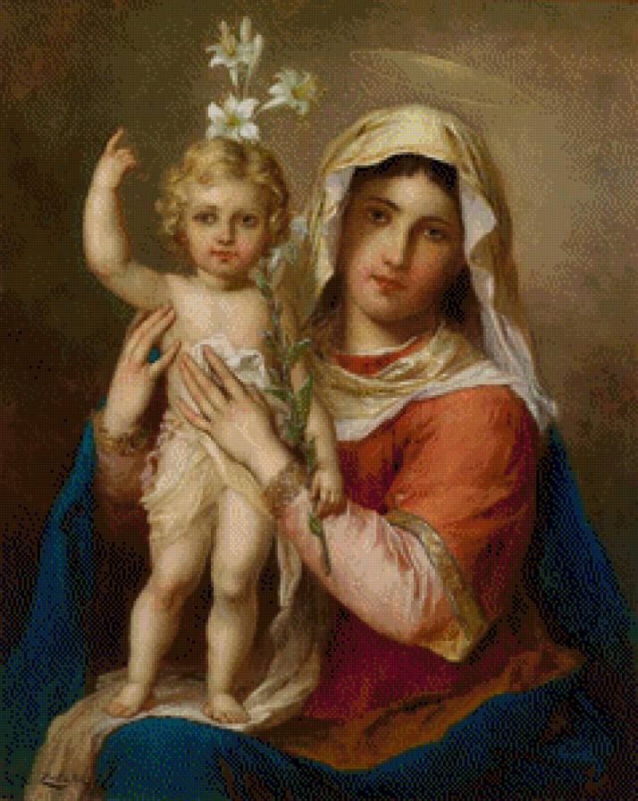 Дева Мария с младенцем - предпросмотр