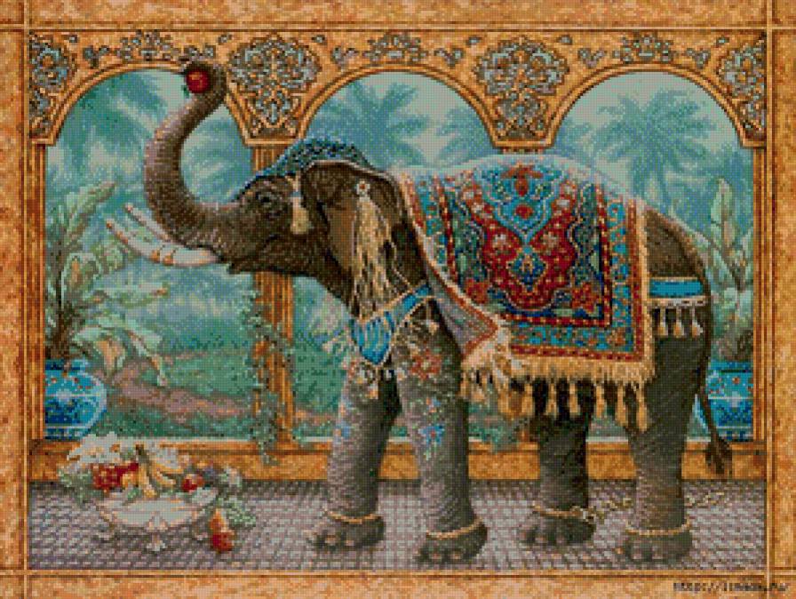 Слон - красавец - слон - предпросмотр