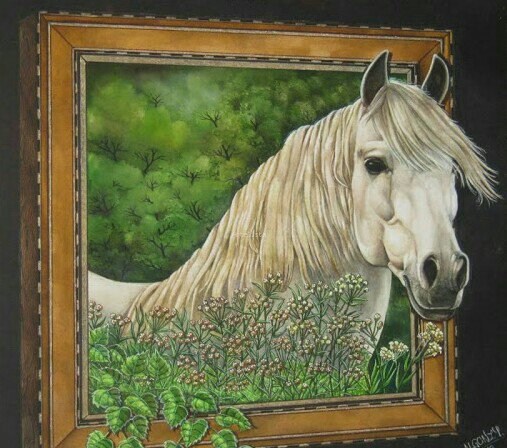 лошадь - картина лошади - оригинал