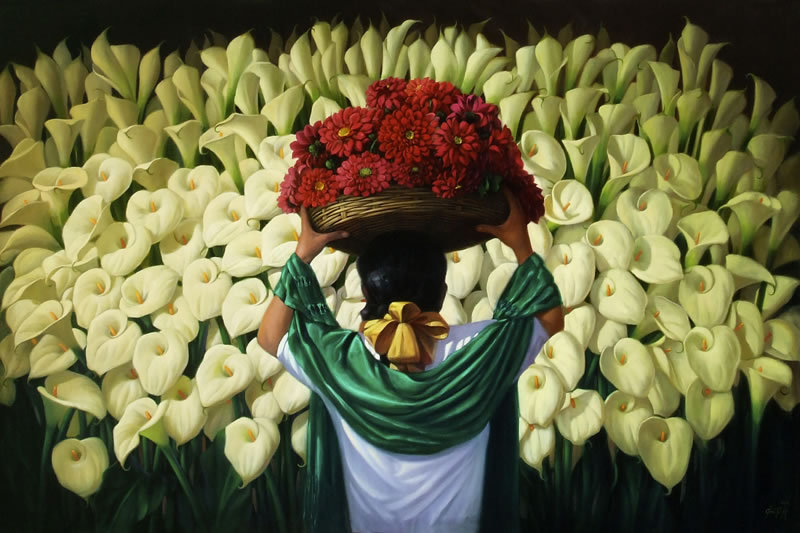 "Выкл Мексика" - картина, искусство, девушка - оригинал