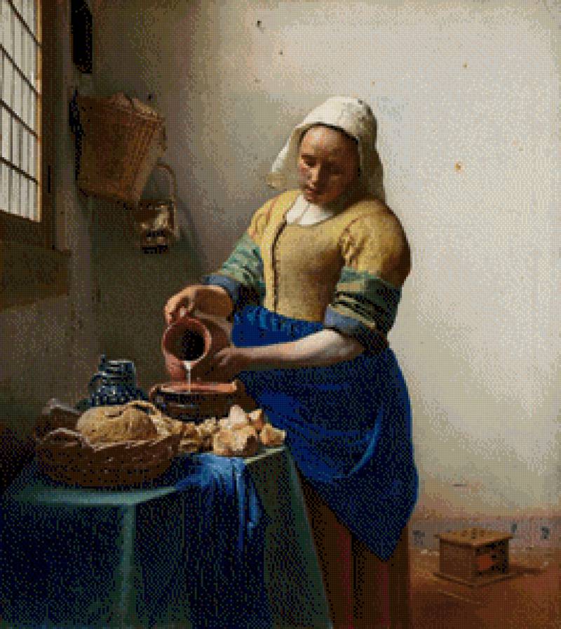 Молочница, 1658—1660 - картина, искусство, вермеер - предпросмотр