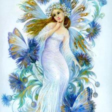 Оригинал схемы вышивки «фея цветов» (№643186)