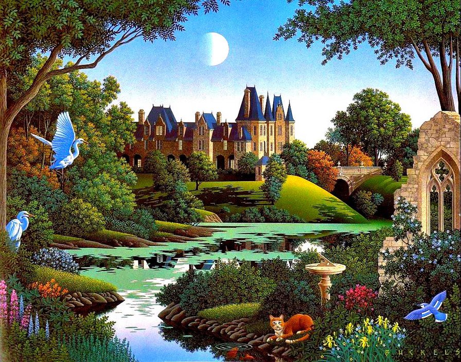 Сказочный дворец - замок, пейзаж, сказка, дворец - оригинал