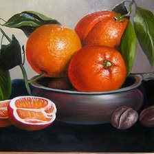 Оригинал схемы вышивки «апельсиновый натюрморт» (№644312)