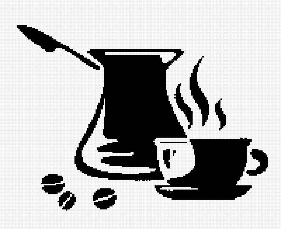 Кофе - кофе, монохром, чашка - предпросмотр