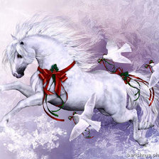 Схема вышивки «белый конь»