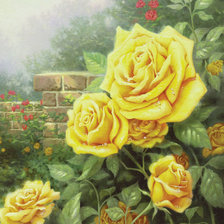 Оригинал схемы вышивки «Желтые розы» (№646106)