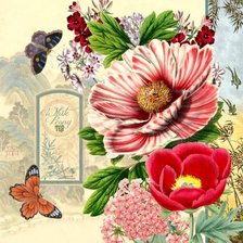 Оригинал схемы вышивки «fiori e farfalle» (№646405)