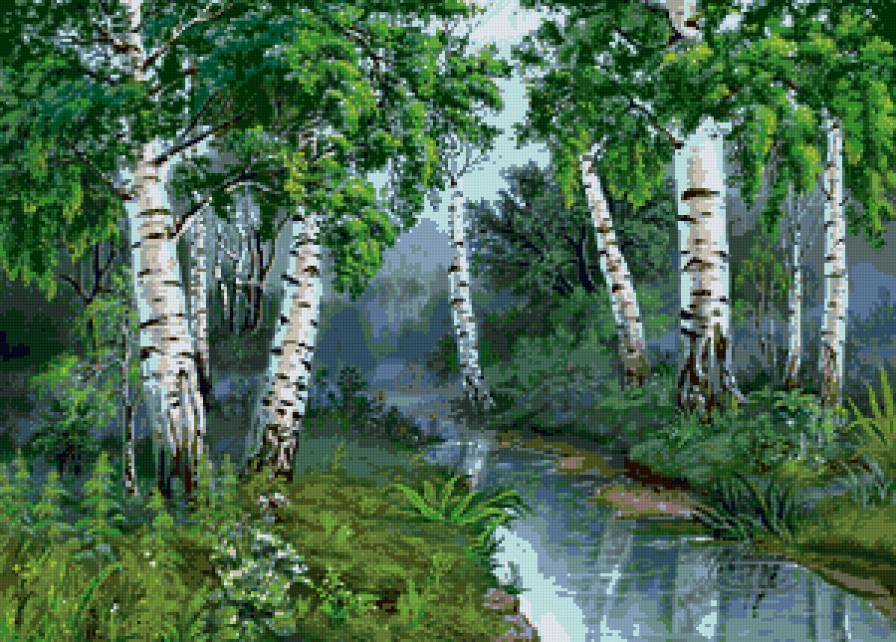 березовый лес - лес, природа - предпросмотр