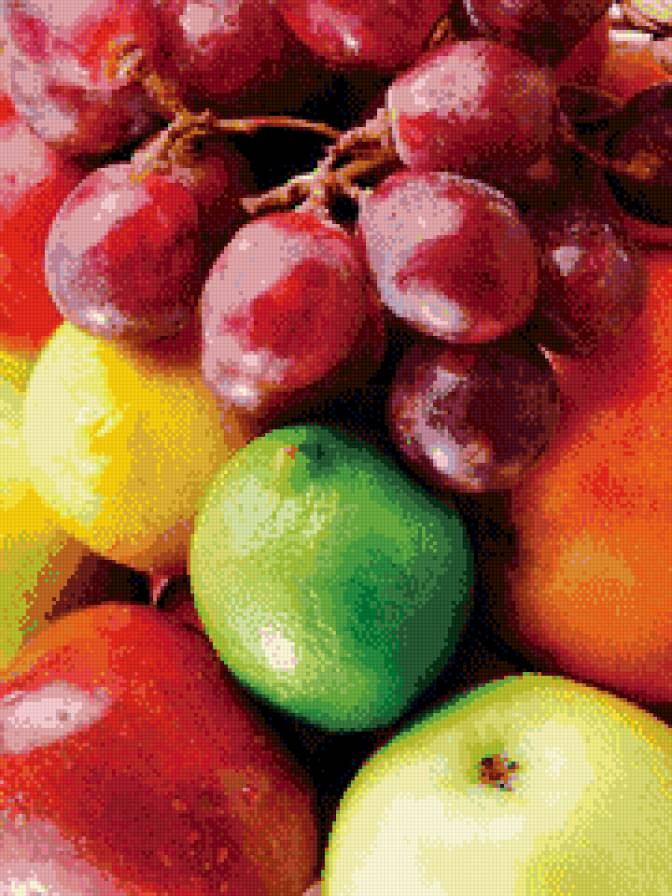 фрукты - фрукты, еда, кухня, виноград - предпросмотр