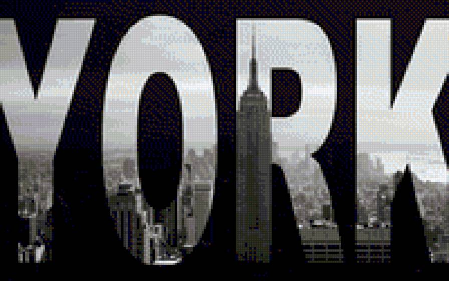 New York - нью йорк, улица, город, черно-белый - предпросмотр