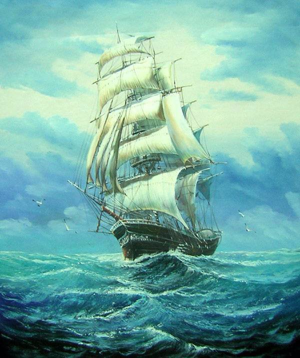 Корабль - морские пейзажи - оригинал