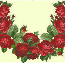 Оригинал схемы вышивки «розы» (№652605)