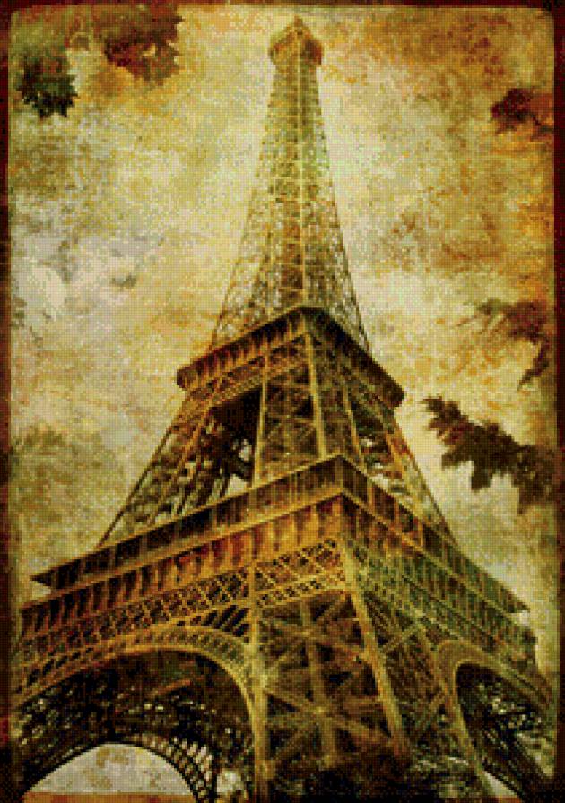 Эйфелевая башня - романтика, сепия, франция, эйфелевая башня, париж - предпросмотр