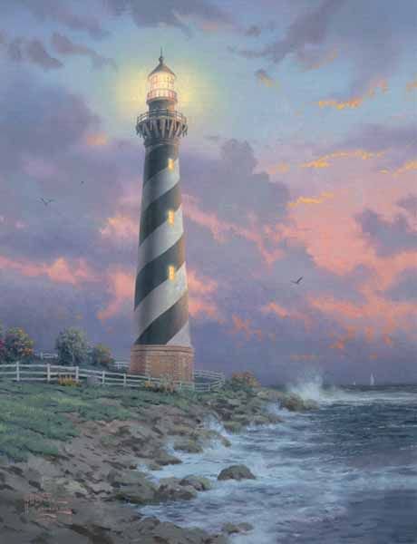 Маяк на закате - маяк природа море вечер - оригинал