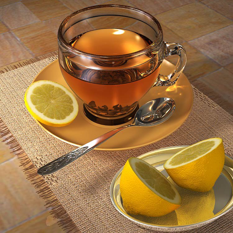Чашка чая - натюрморт, чашка, чай, лимон - оригинал