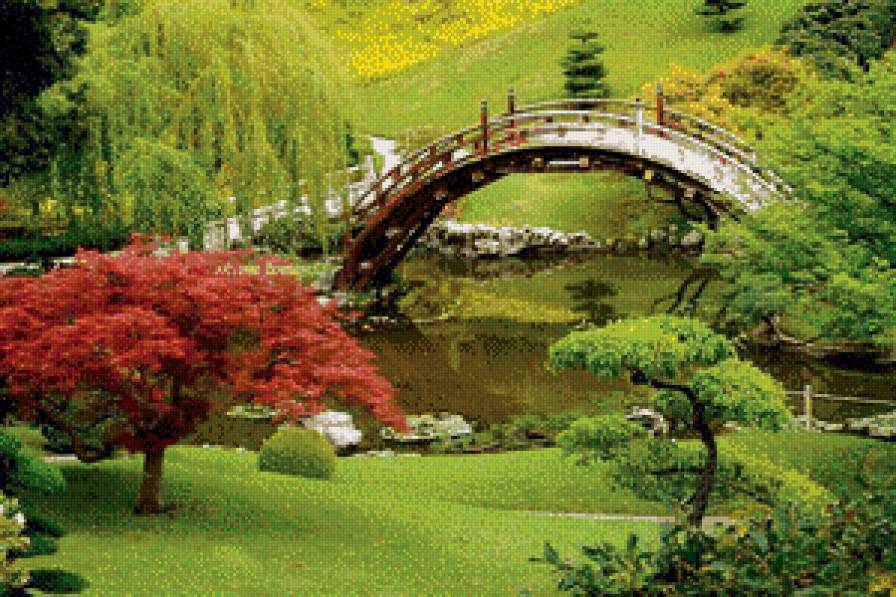Мост через речку - природа, пейзаж, мост, река - предпросмотр