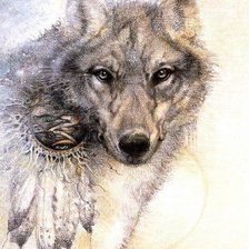 Оригинал схемы вышивки «Волк» (№662514)