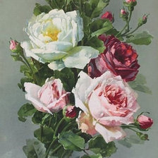 Оригинал схемы вышивки «Розы» (№663247)