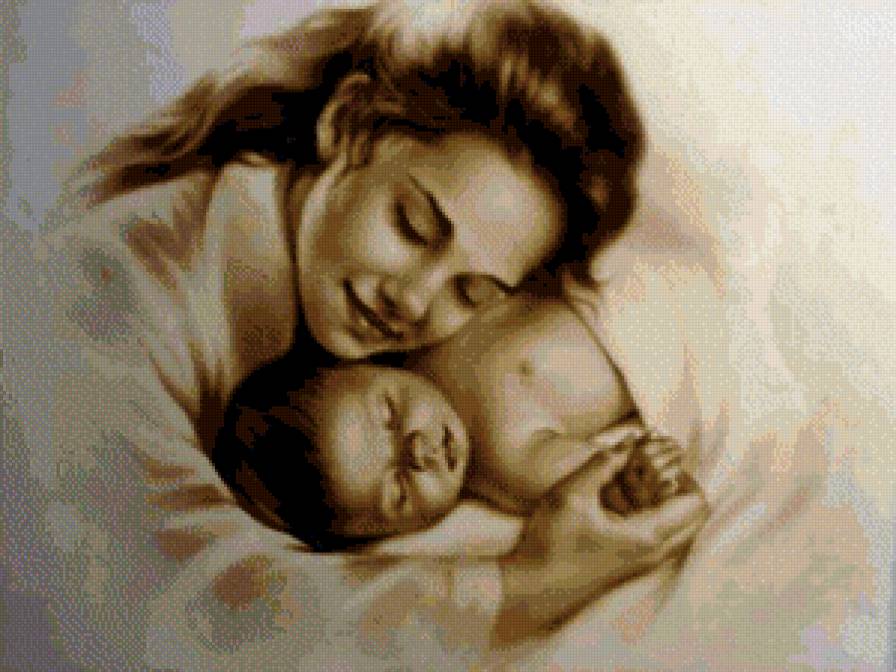 Мать и дитя - ребенок, нежность, мать, сон - предпросмотр
