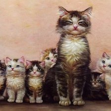 Семья кошек