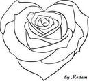 Оригинал схемы вышивки «роза монохром» (№664640)