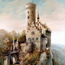 Оригинал схемы вышивки «средневековый замок» (№666034)