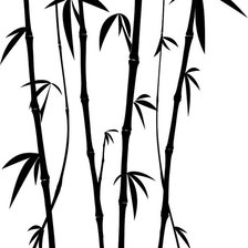 Оригинал схемы вышивки «бамбук монохром» (№666715)