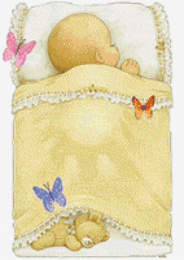 сладкие сны - ребенок, кроватка, малыш, сон, спит, спящий - предпросмотр