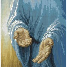Схема вышивки «Руки Иисуса»