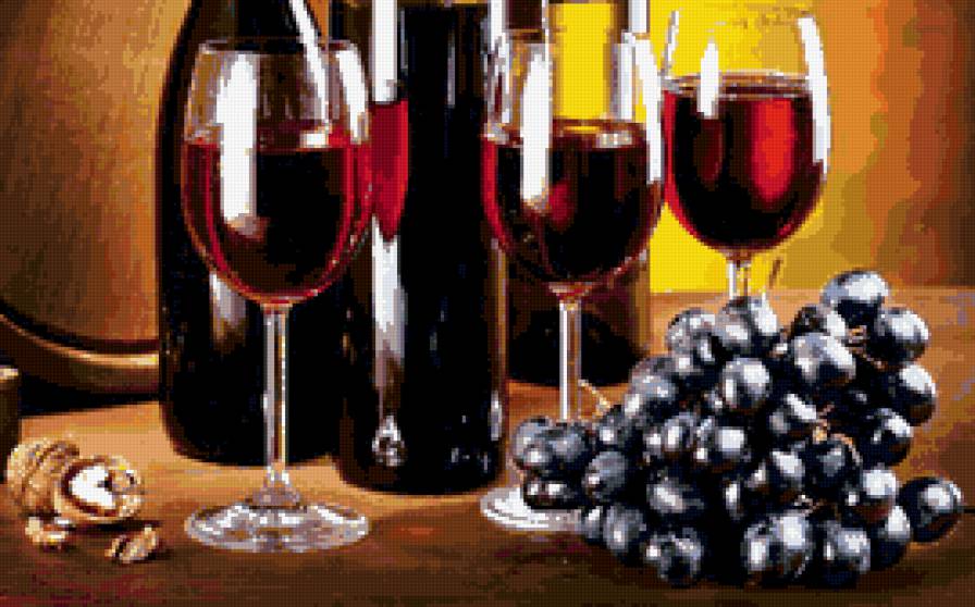 натюрморт с виноградом - картина, виноград, натюрморт - предпросмотр