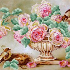 Оригинал схемы вышивки «розы» (№671432)