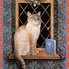 Оригинал схемы вышивки «кошачий портрет» (№671566)
