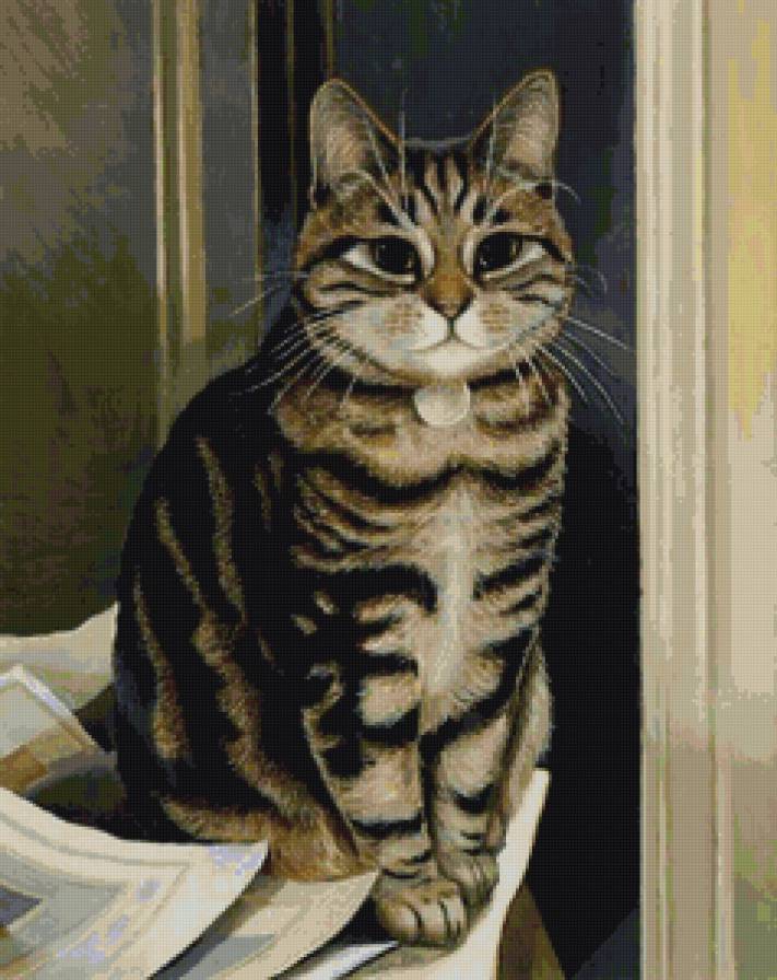 кошачий портрет - котики, кот, портрет, коты - предпросмотр