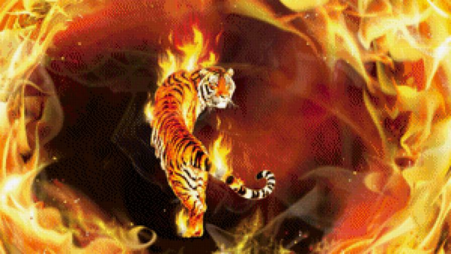 тигр в огне - предпросмотр