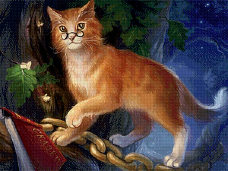 кот учёный - детское, кот, пушкин, кошка, котик, сказка - предпросмотр