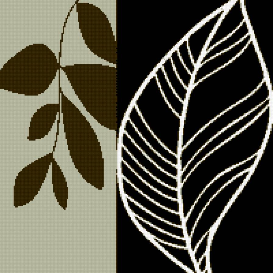 листья-часть2 - листья, диптих, панно - предпросмотр