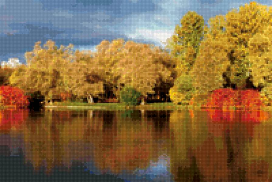 Осень в Финляндии - осень, деревья, пейзаж, финляндия, озеро, природа - предпросмотр