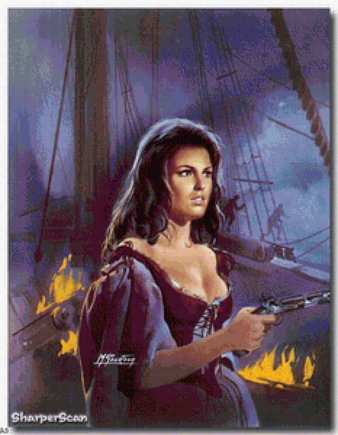 нападение пиратов - девушка, оружие - предпросмотр