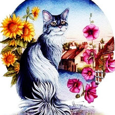 Оригинал схемы вышивки «Серия "Городские коты"» (№680886)