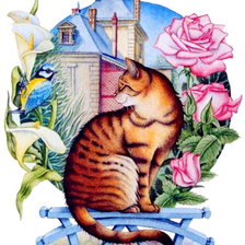 Оригинал схемы вышивки «Серия "Городские коты"» (№680887)