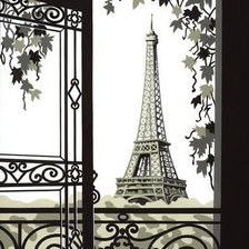 Оригинал схемы вышивки «париж, из окна» (№681729)